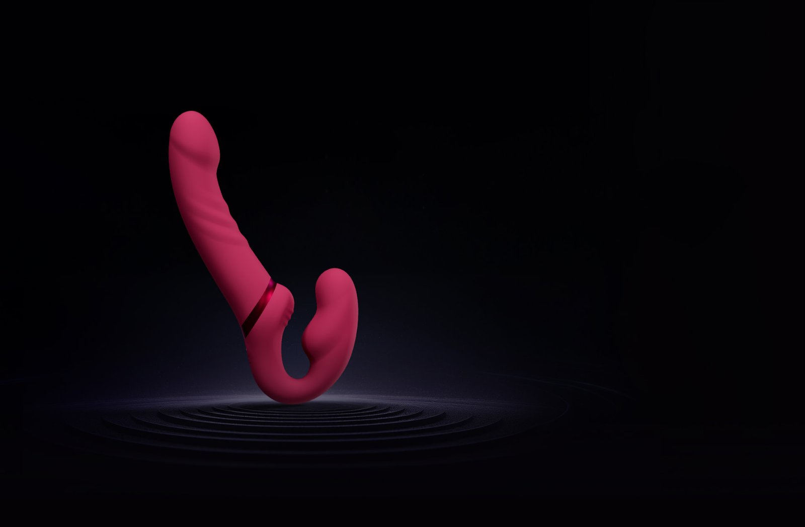 Strapless strap-on vibrator